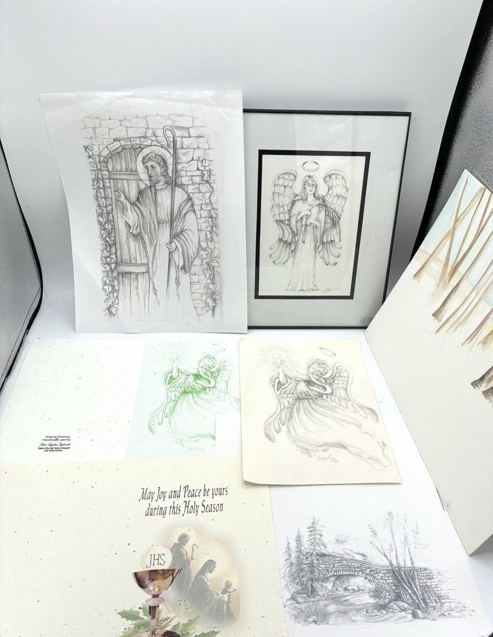 Sister Angelica Zajkowski Original Art Drawing Nun Convent Religious Archive